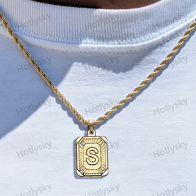 Women's Fashion Pendant Necklace with Initial Letter Option